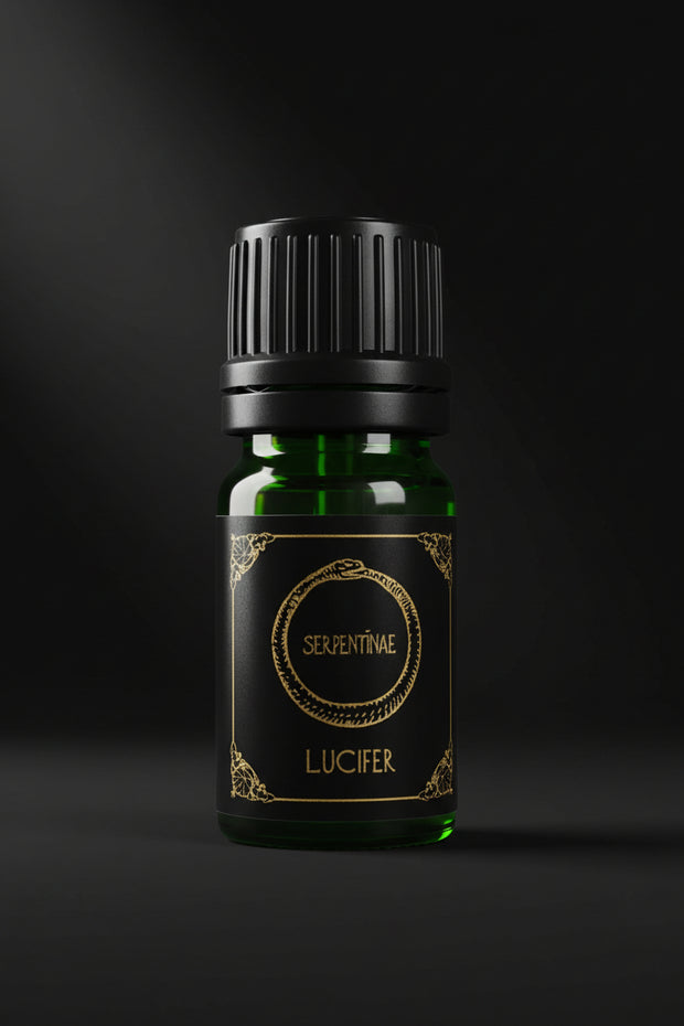 Lucifer ritual oil bottle for Satanist practice