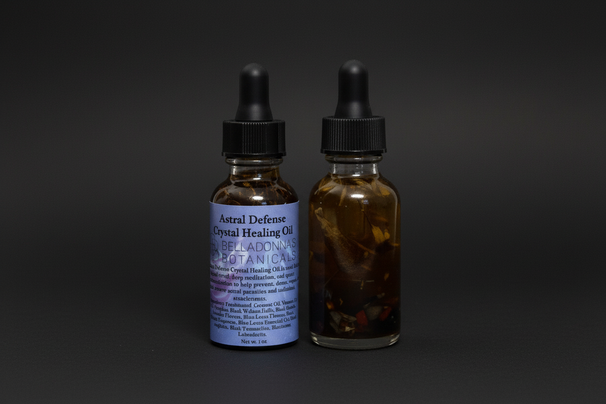 Astral Defense Crystal Healing Oil – Protection Against Astral Parasites & Attachments