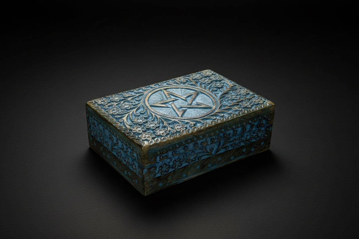 Blue Pentacle Box – Ritual Storage