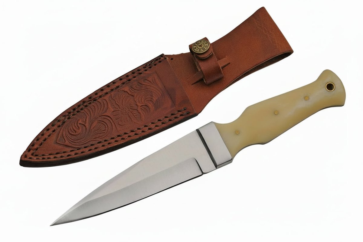 Bone Handle Athame – Fixed Blade Ritual Tool (9”)