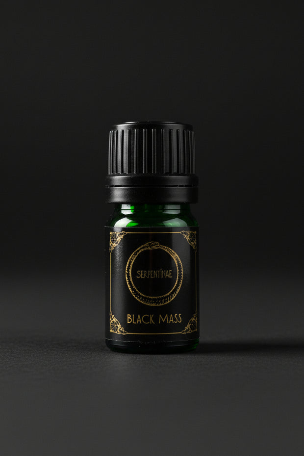 Black Mass ceremonial ritual oil bottle