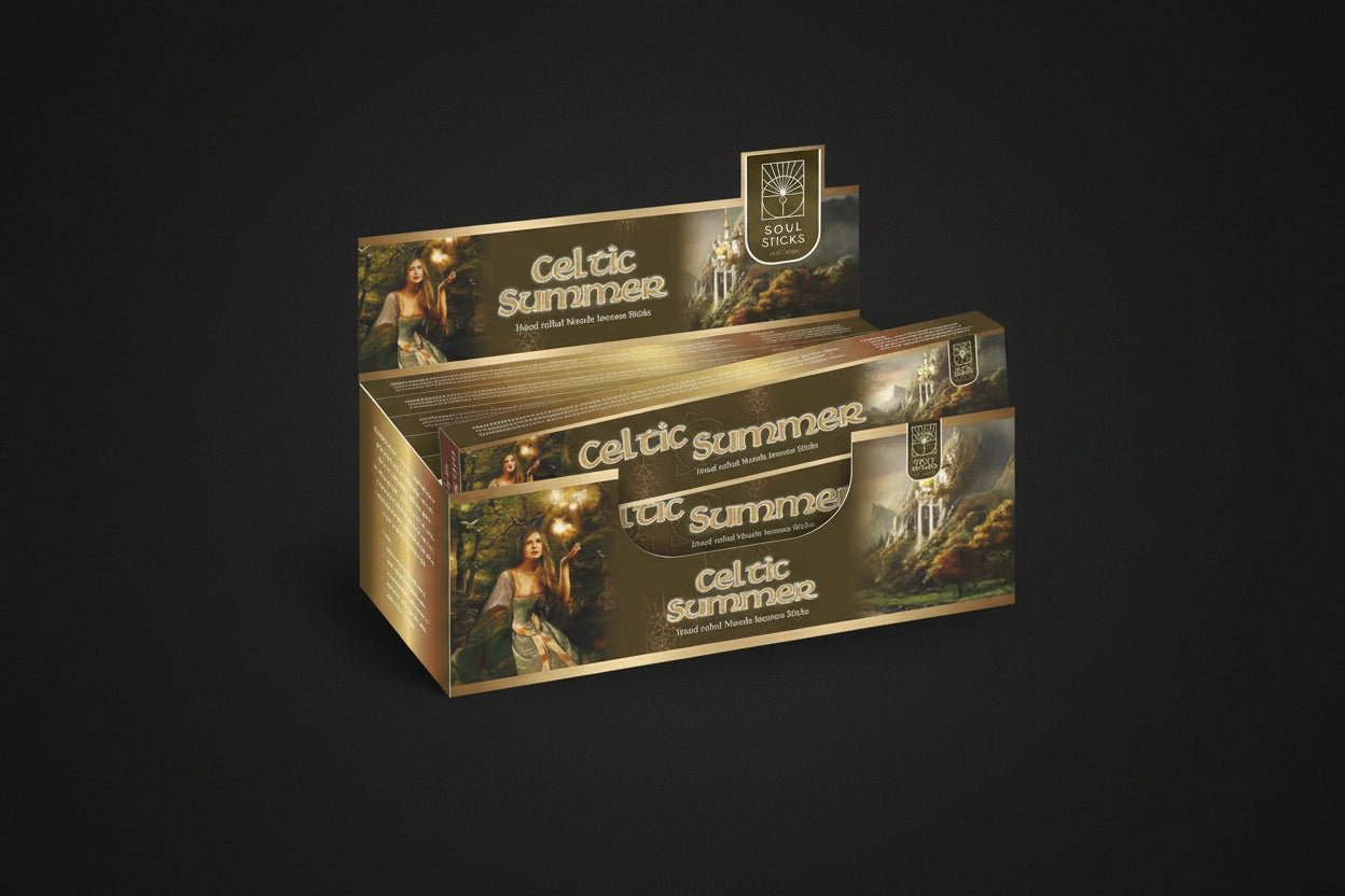 Celtic Summer hand-rolled masala incense package