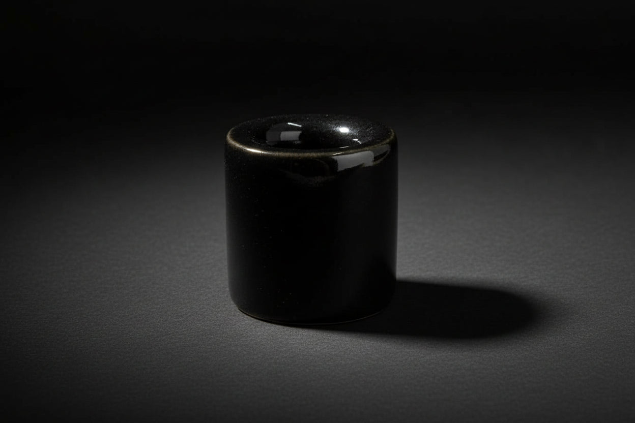 plain black chime candle holder