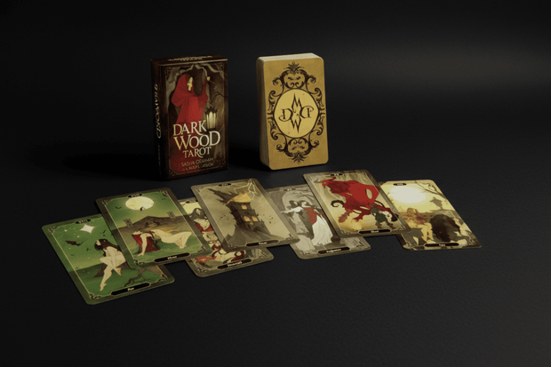 Dark Wood Tarot 78-card deck with shadow-themed artwork