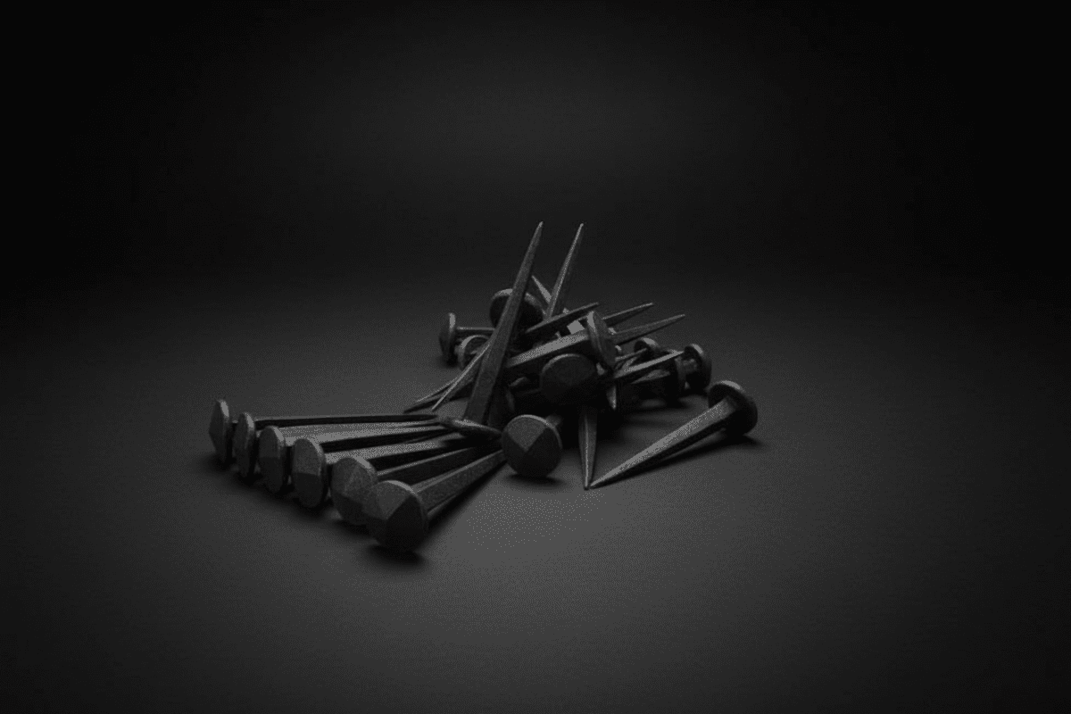 Forged iron decorative threshold spikes