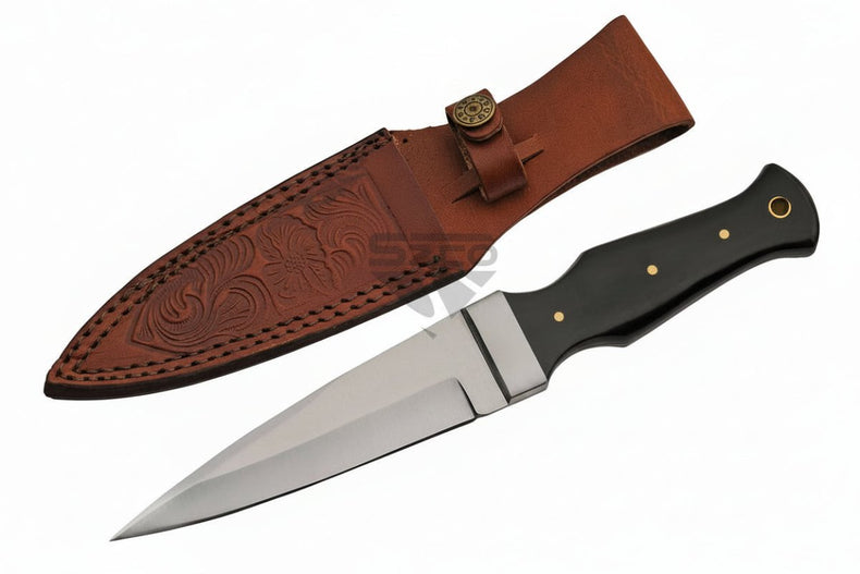 Horn Handle Athame – Fixed Blade Ritual Tool (9”)