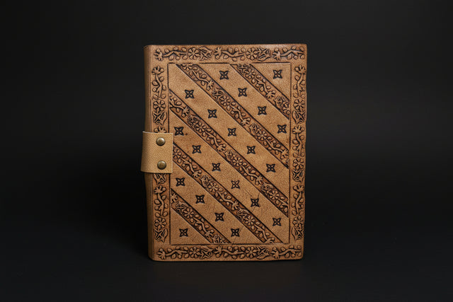 Pentagram Broom Leather Journal with Latch Closure