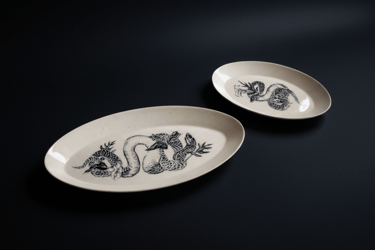 Poison Path Snake Offering Dish – Kundalini, Shadow Wisdom & Lunar Work