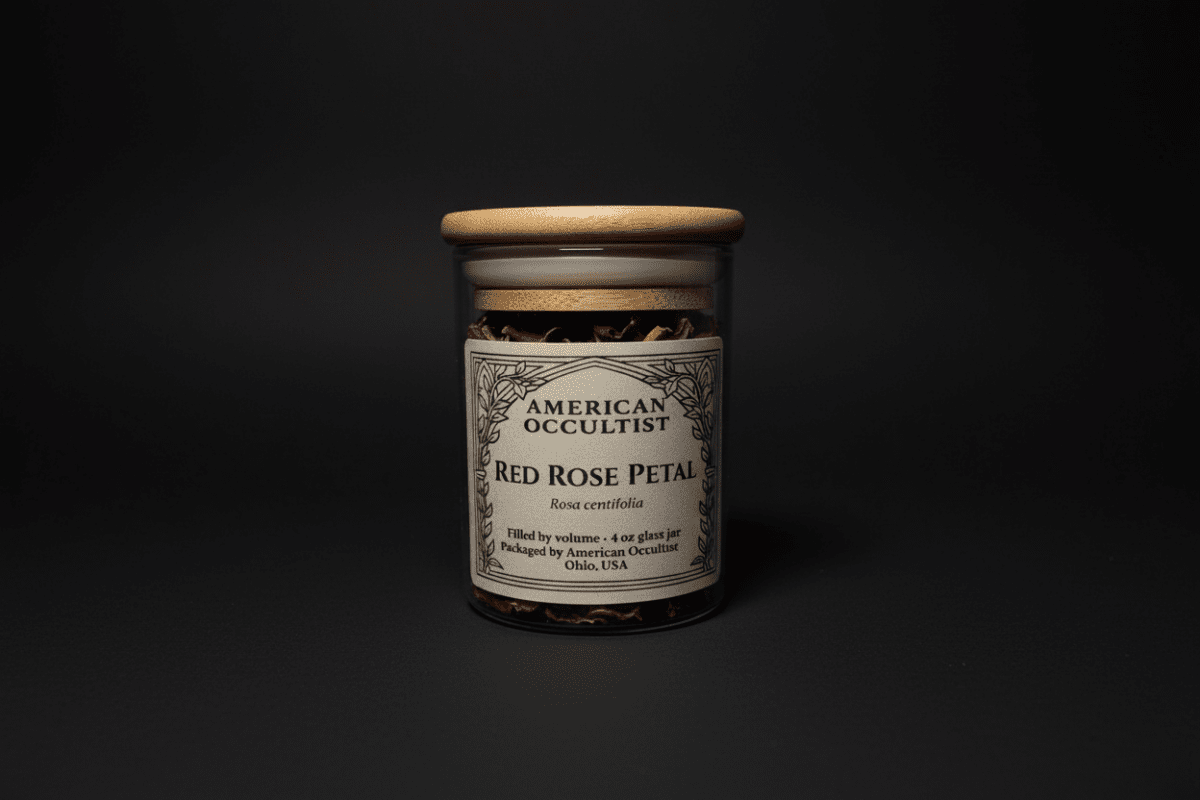 Red Rose Petals Herb Jar
