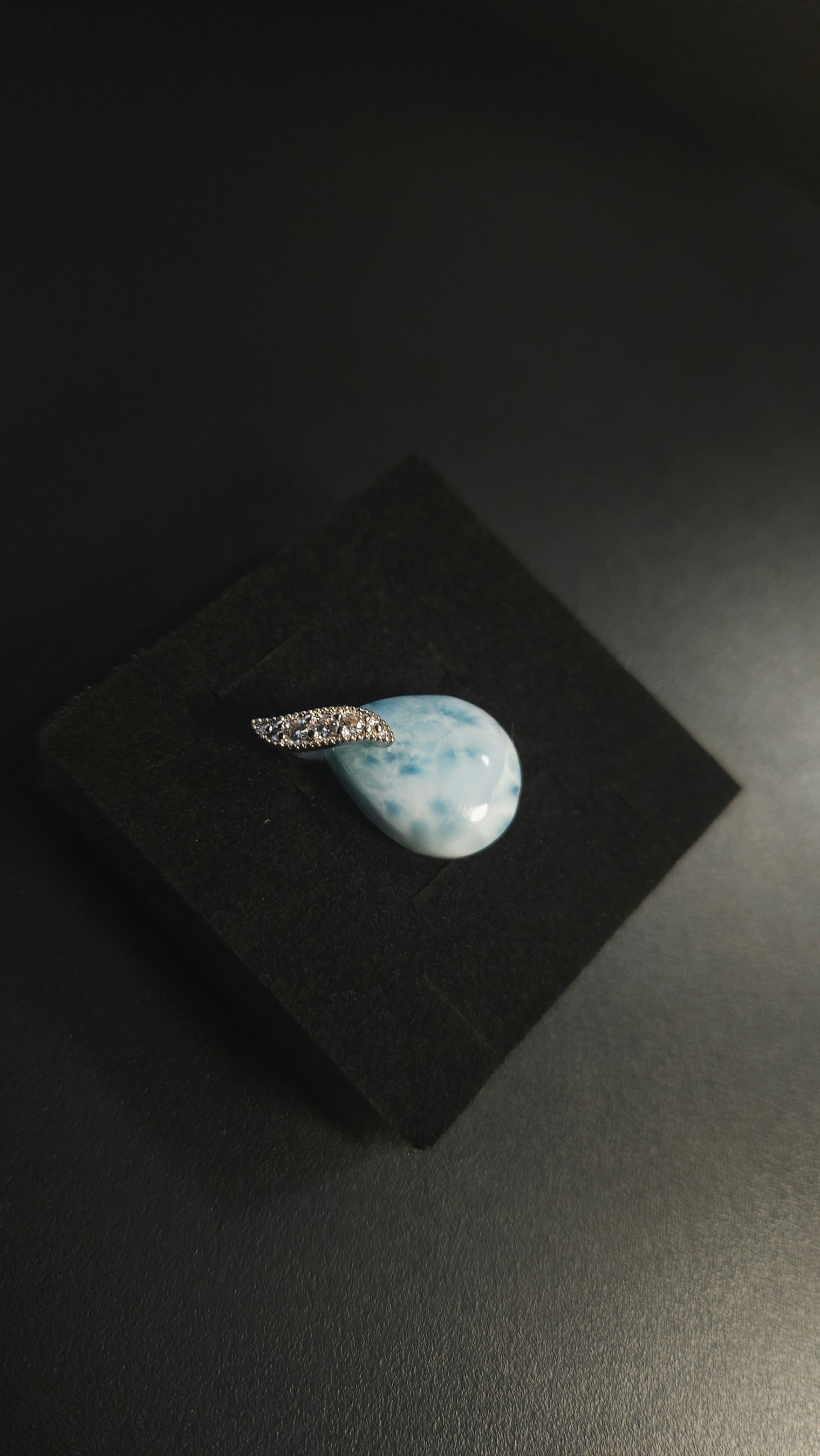 Teardrop Larimar Pendant