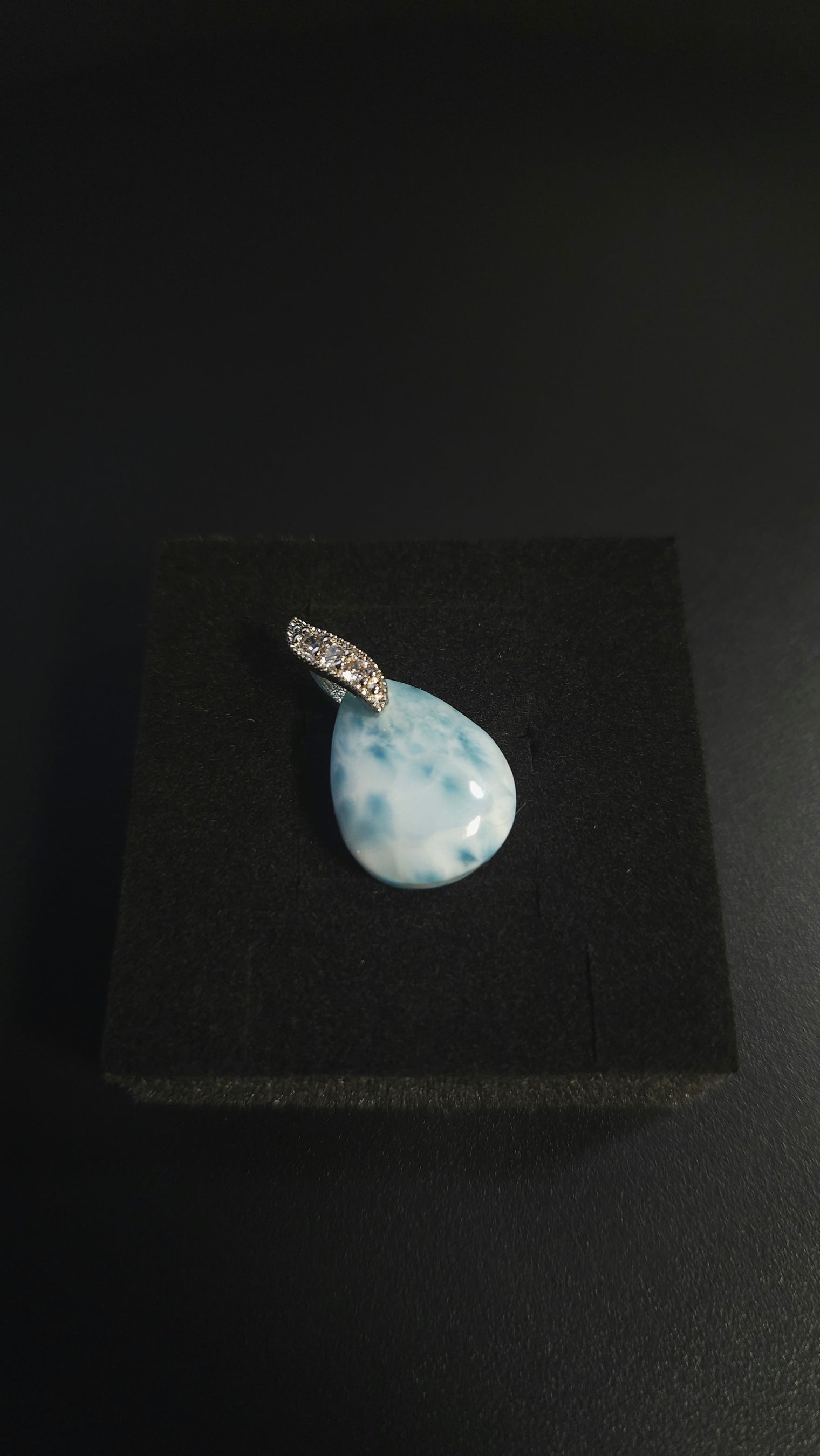 Teardrop Larimar Pendant
