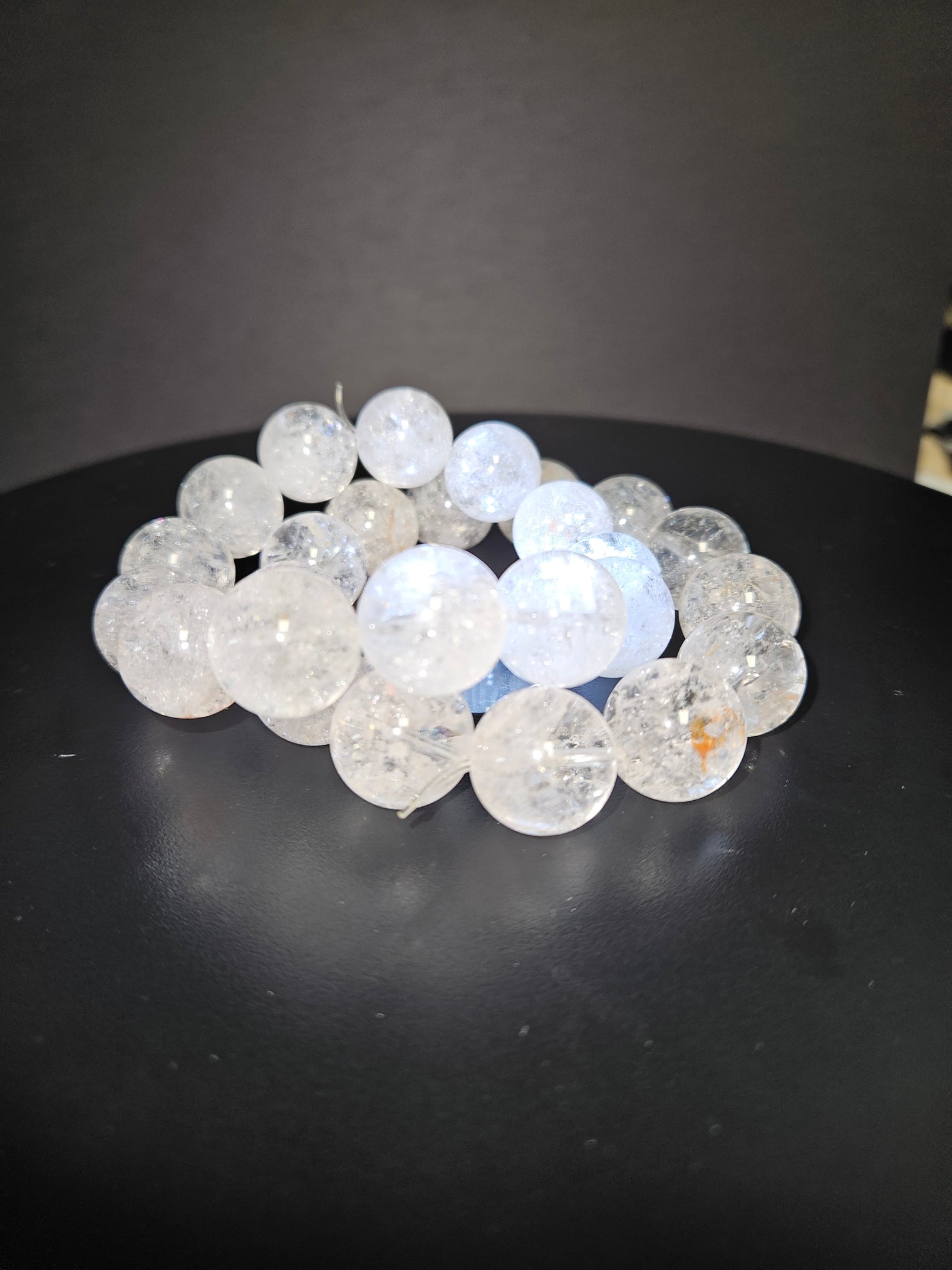 Clear Azeztulite Beaded Bracelet