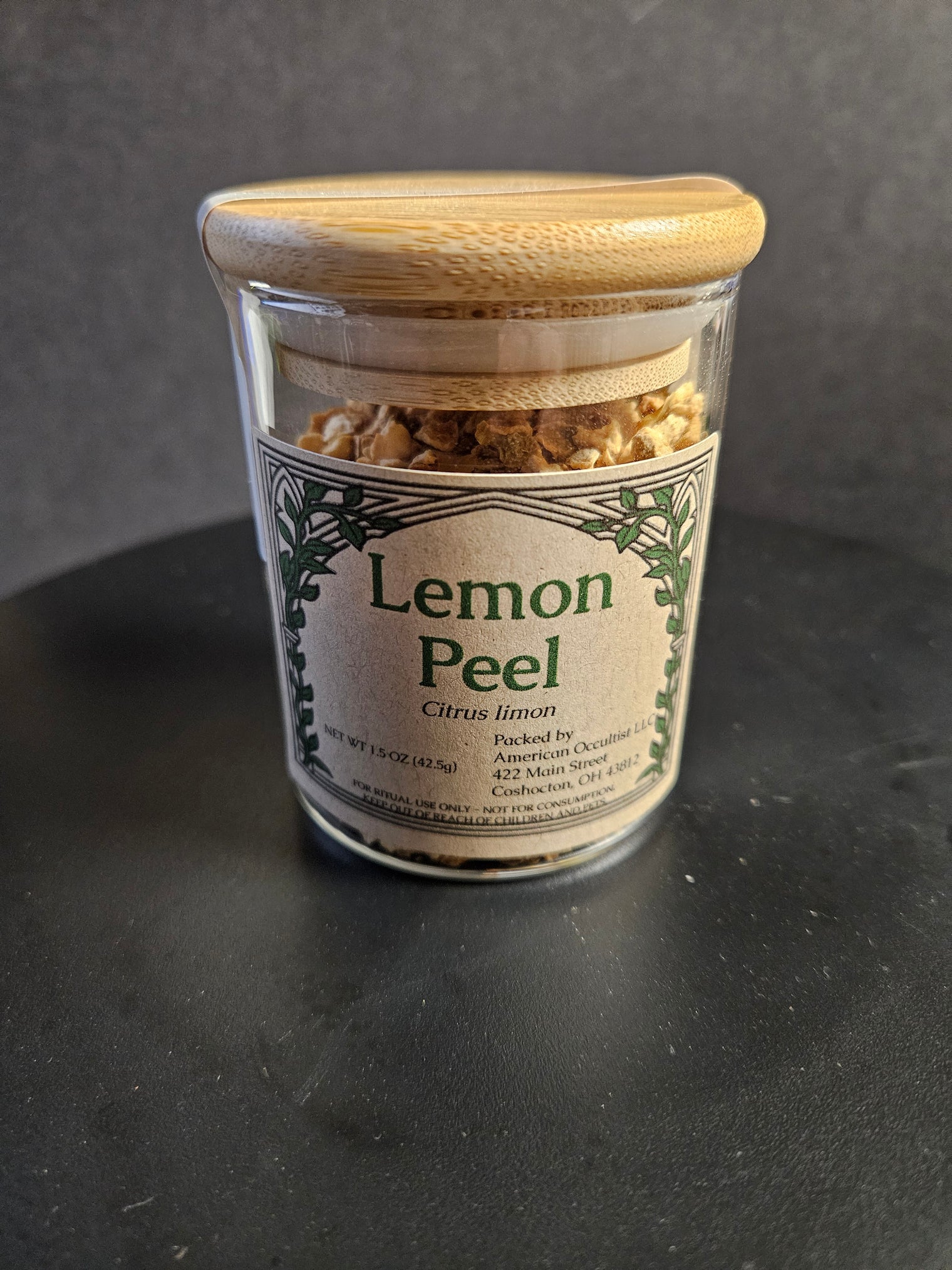 Lemon Peel (Citrus limon) – Ritual Herb Jar