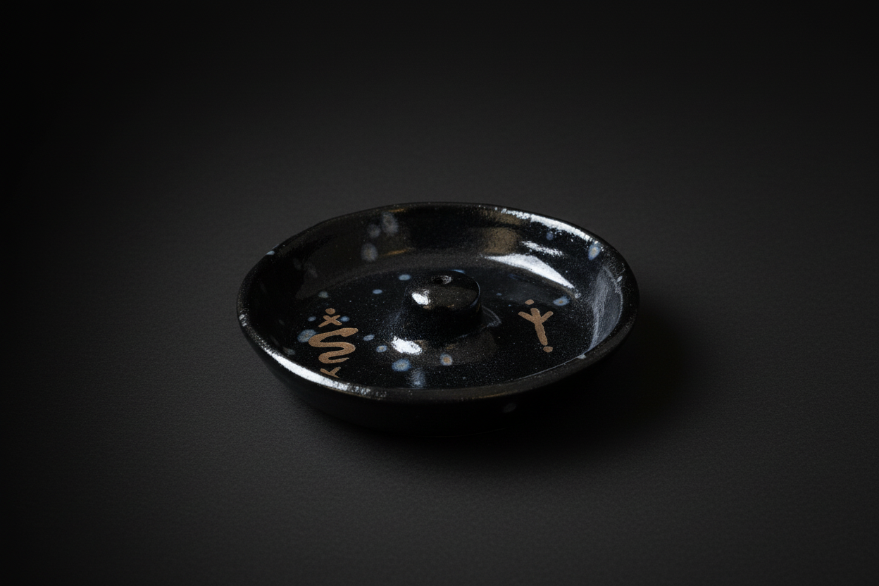 Snake & Runic Ceramic Incense Dishes – Sacred Altar Tray