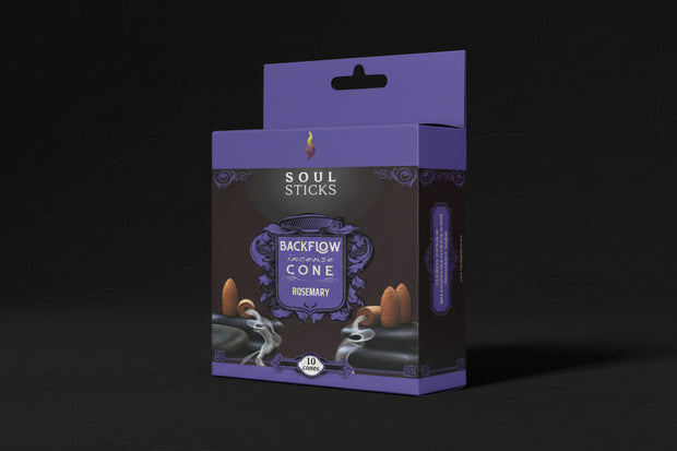 Soul Sticks rosemary backflow incense cones package