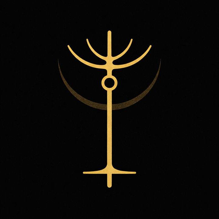 Timeline and symbols representing non-theistic, theistic, Luciferian, and Left-Hand Path forms of modern Satanism