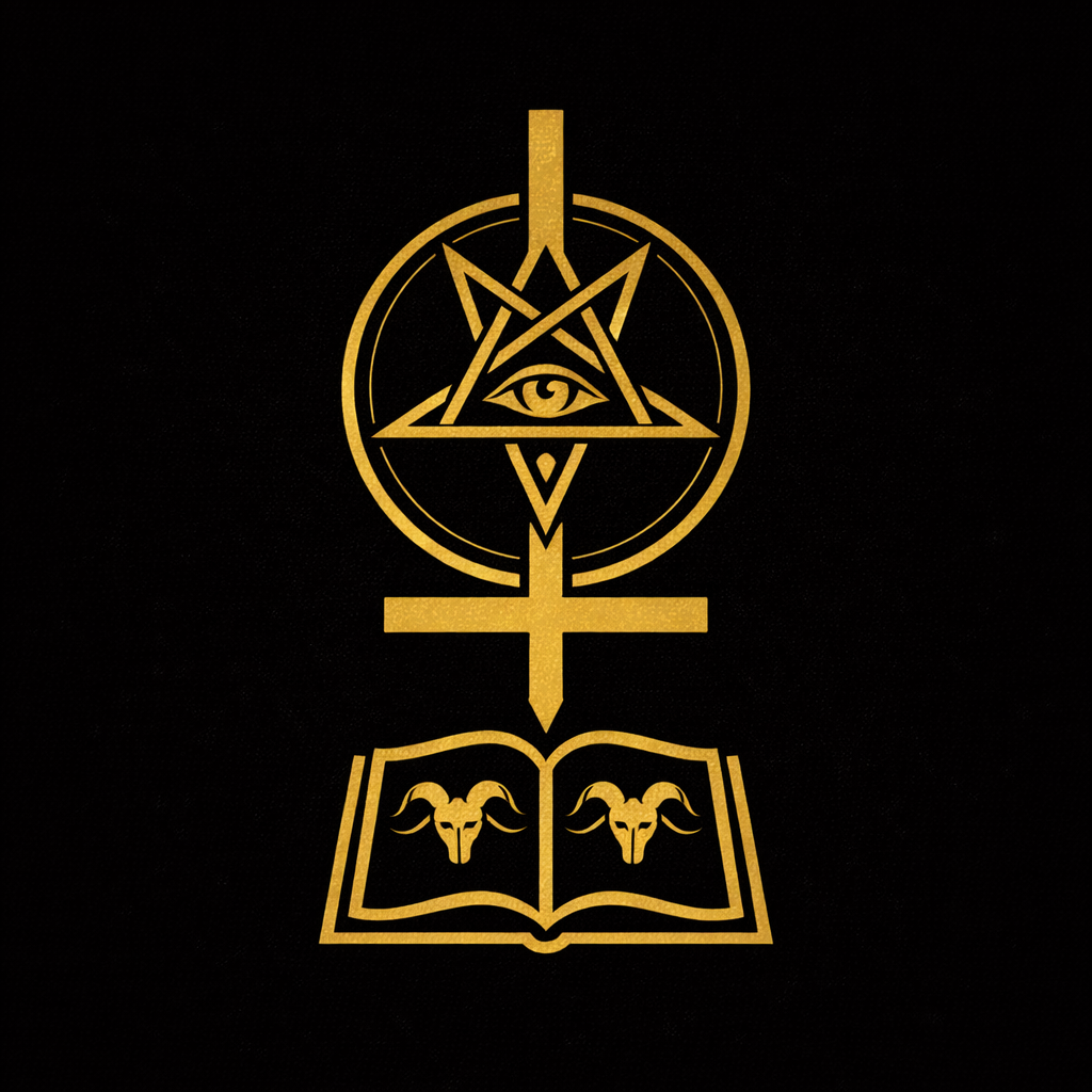 Historical and theatrical imagery illustrating the Black Mass as sacred inversion, literary development, and modern Satanic performance