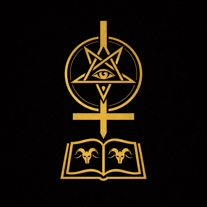 Historical and theatrical imagery illustrating the Black Mass as sacred inversion, literary development, and modern Satanic performance