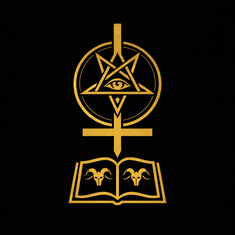 Historical and theatrical imagery illustrating the Black Mass as sacred inversion, literary development, and modern Satanic performance