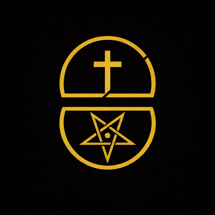 Reversed ritual symbols illustrating sacred inversion, adversarial identity, autonomy, and critique of religious authority