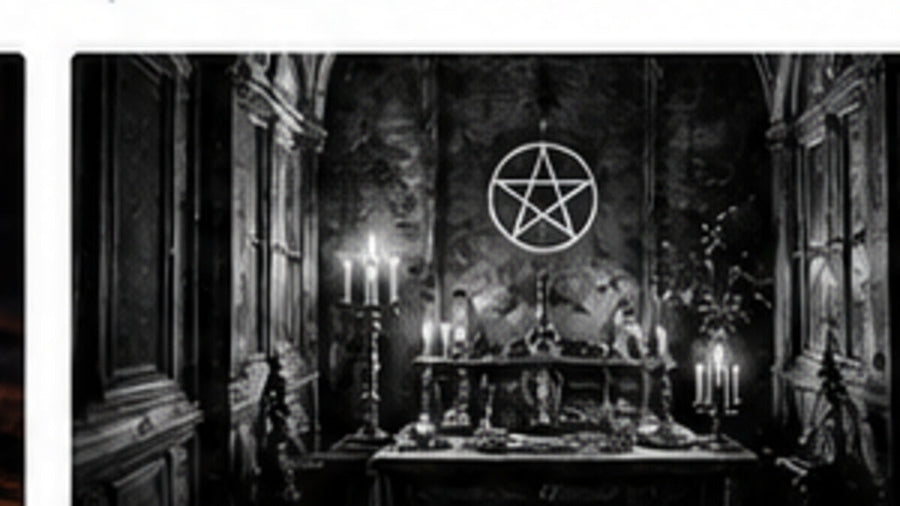 Compact indoor altar representing practical city witchcraft without woods, gardens, smoke, or private outdoor space