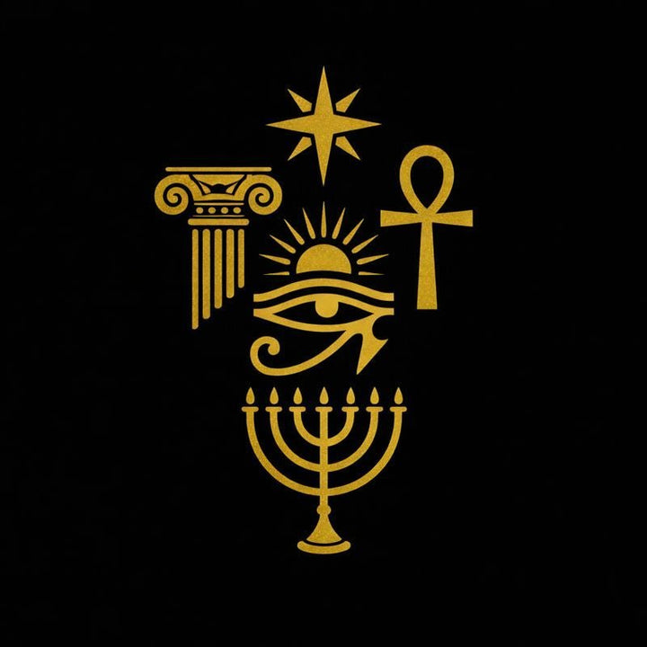 Reconstructionist Pagan altars representing Hellenic, Kemetic, Roman, Heathen, and other historically informed polytheist traditions