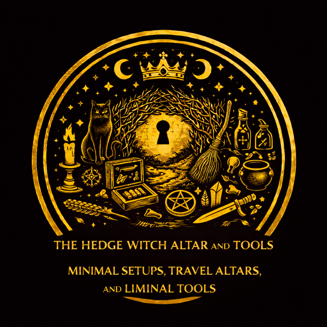The Hedge Witch Altar and Tools: Minimal Setups, Travel Altars, and Liminal Tools