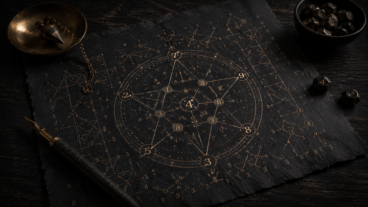 Sigil Forge Codex Discordia scrambled number board with a numeric sequence connected into a chaotic sigil