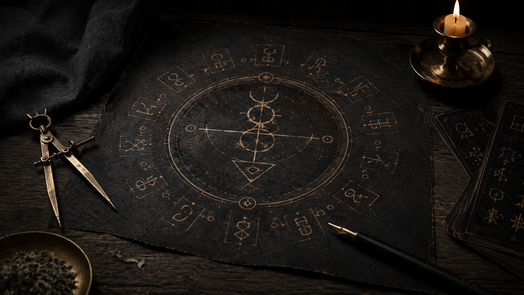 Sigil Forge Cypher Edition scrambled alphabet board with letters connected into an abstract sigil