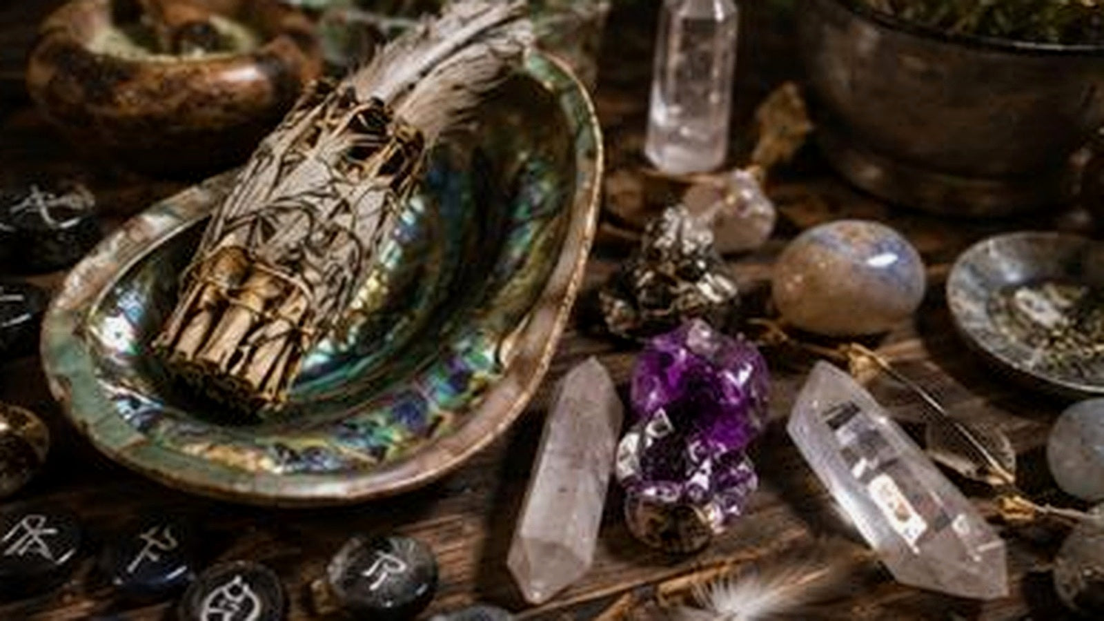 Organized witchcraft supplies stored in boxes, trays, and containers for safe access and practical home use
