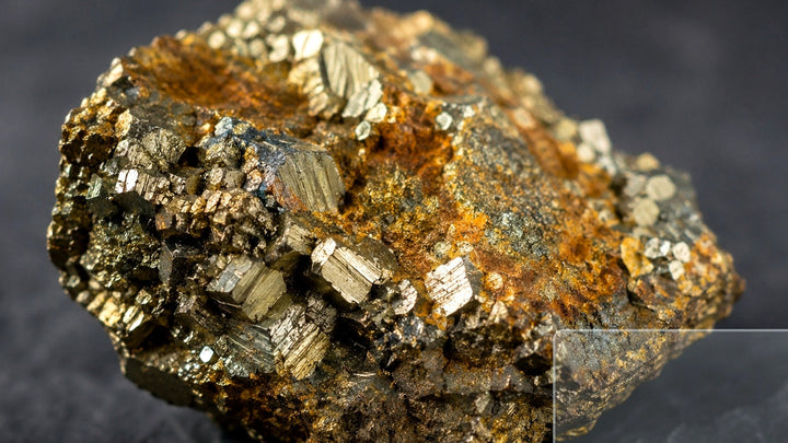 Close view of a transparent crystal specimen showing internal inclusions valued by collectors.