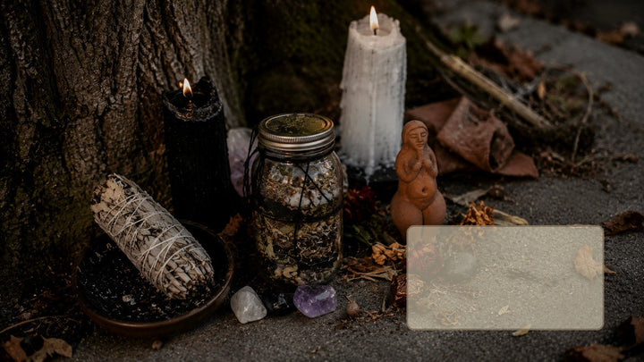 Ritual tools arranged for careful cleaning according to material and safe care method.