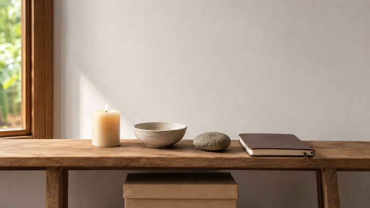 Ritual herbs stored in a dry, shaded home setting with organized containers and a clean work surface.