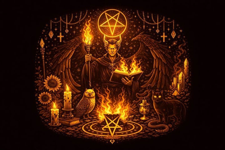 Morning-star and torch symbolism representing Luciferian knowledge, independence, illumination, and self-directed spiritual growth