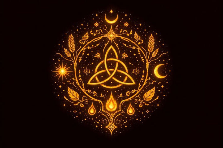 Modern Pagan altar and natural landscape representing polytheism, nature reverence, seasonal ritual, and diverse Pagan paths