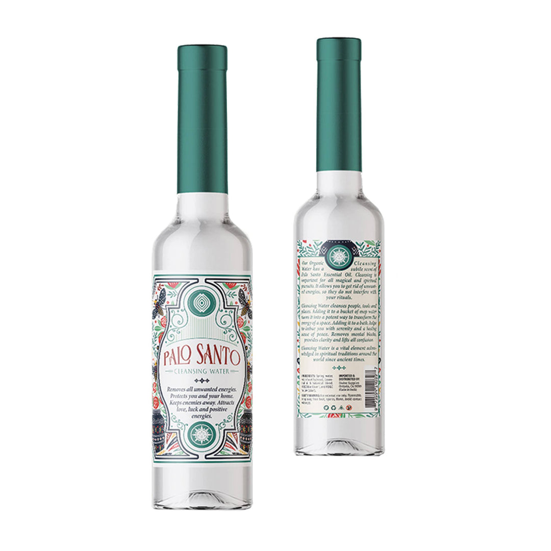 Palo Santo Cleansing Water in a 7.5-ounce ritual bottle