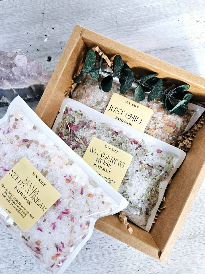 Bath Soak Gift Set – 3-Piece Bath Salt Trio