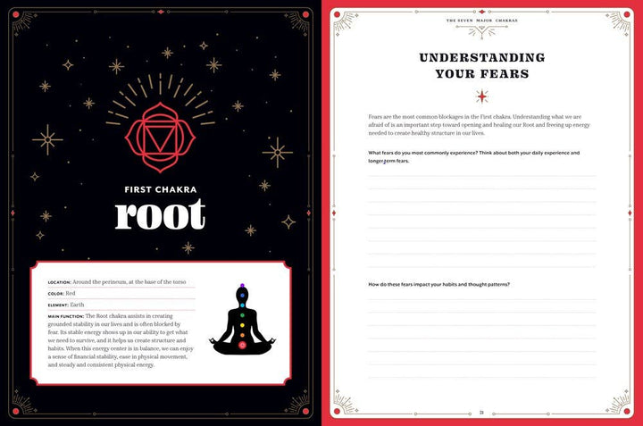 Chakra Healing workbook interior page