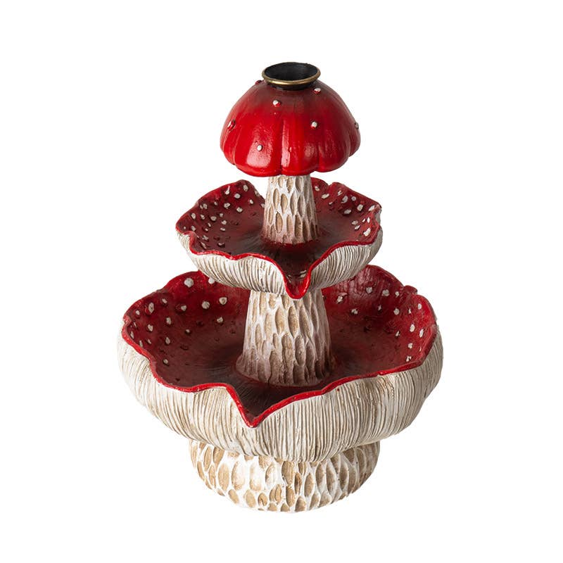 Toadstool mushroom incense burner alternate angle