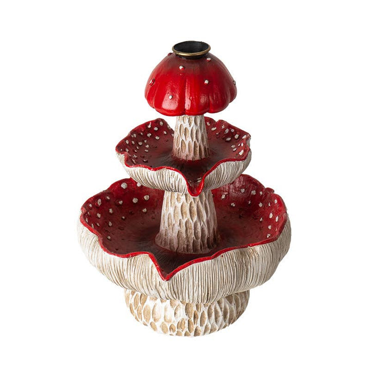 Toadstool mushroom incense burner alternate angle