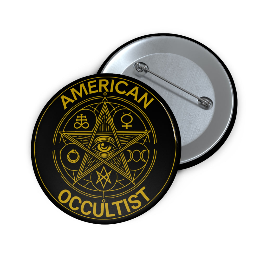 American Occultist Gold Sigil Pin Button