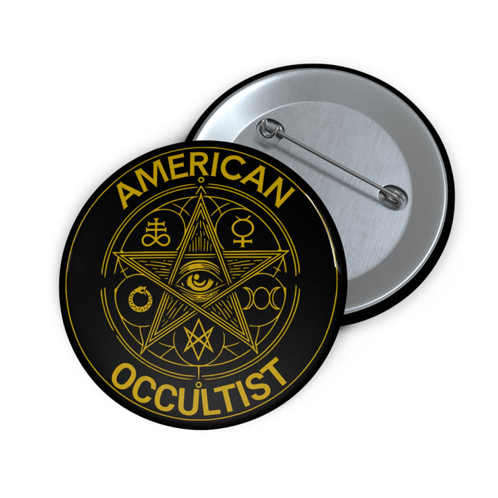 American Occultist Gold Sigil Pin Button