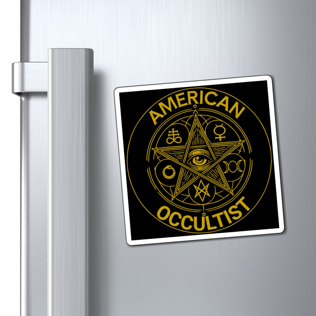 American Occultist Gold Sigil Magnet