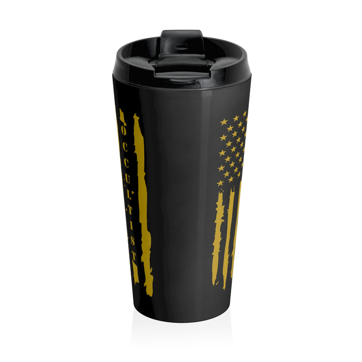 American Occultist Distressed Flag Travel Mug - 15oz