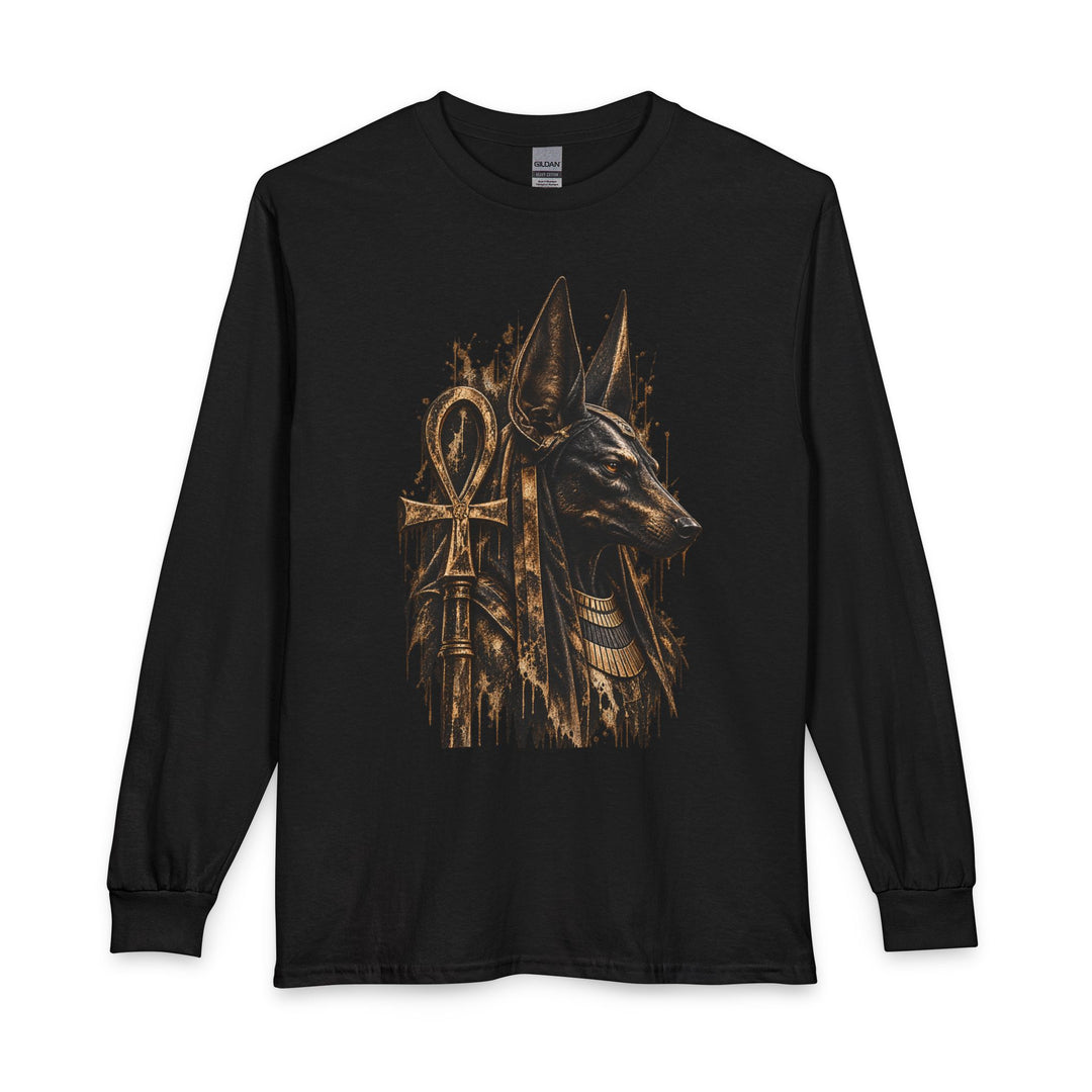 AO Anubis - Weathered Ankh Closeup - Black Long Sleeve