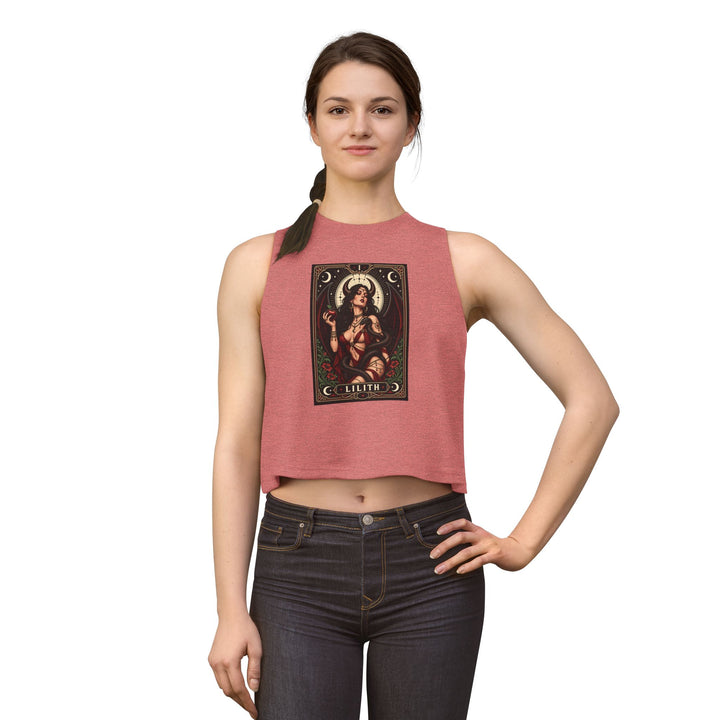 Lilith — Crimson Serpent Crop Top