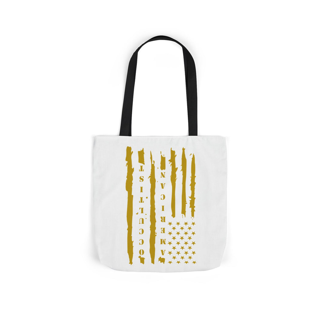 American Occultist Distressed Flag Canvas Tote