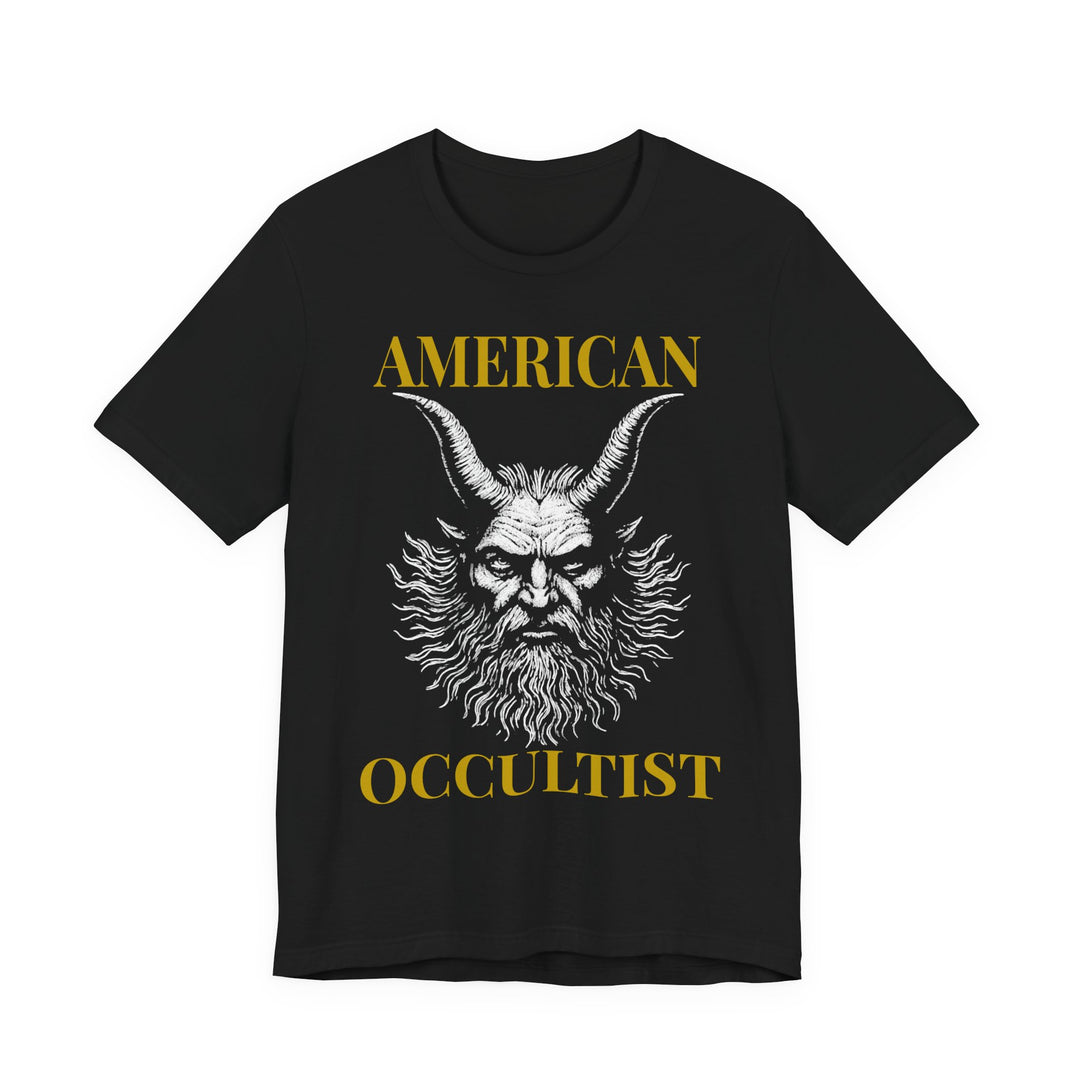 The Black Standard American Occultist T-shirt front view