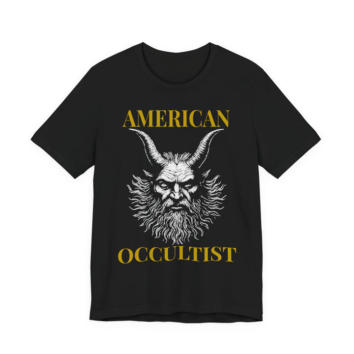 The Black Standard American Occultist T-shirt front view