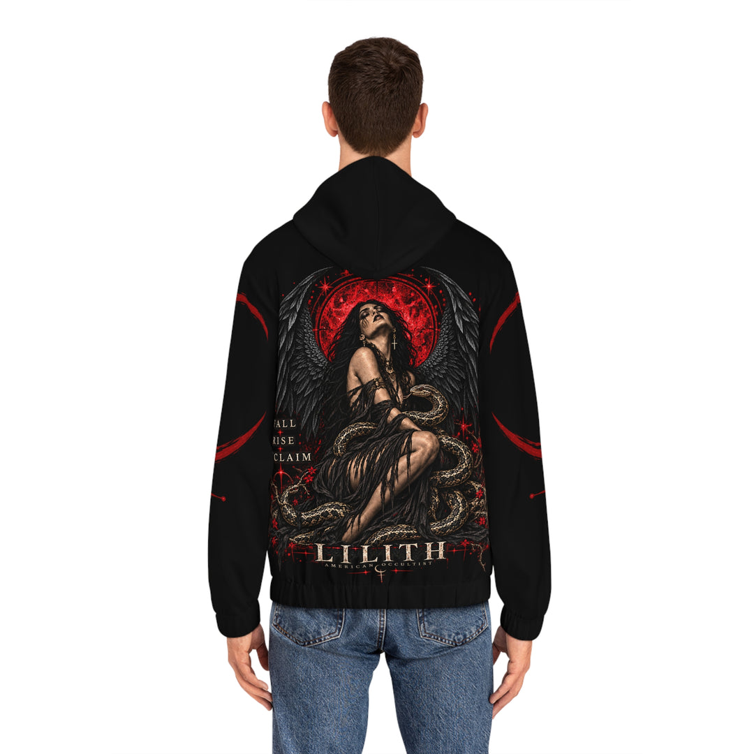 Lilith Beneath the Crimson Halo — Full-Zip Hoodie